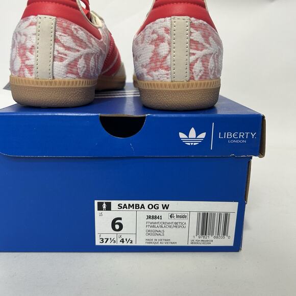 Adidas Samba OG X Liberty London - “Better Scarlet” JR8841 - Picture 5 of 6